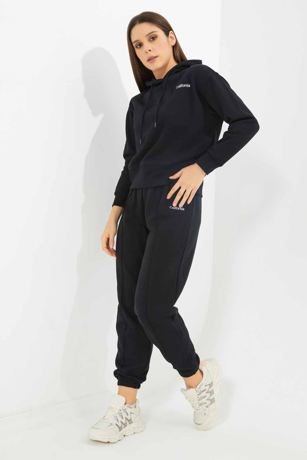 Redtag-Women-Black-Oversized-Hooded-Sweat-Shirt-With-Embroidery-Category:Sweatshirts,-Colour:Black,-Deals:New-In,-Dept:Ladieswear,-Filter:Women's-Clothing,-New-In-Women-APL,-Non-Sale,-Section:Women,-W22B,-Women-Sweatshirts-Women's-