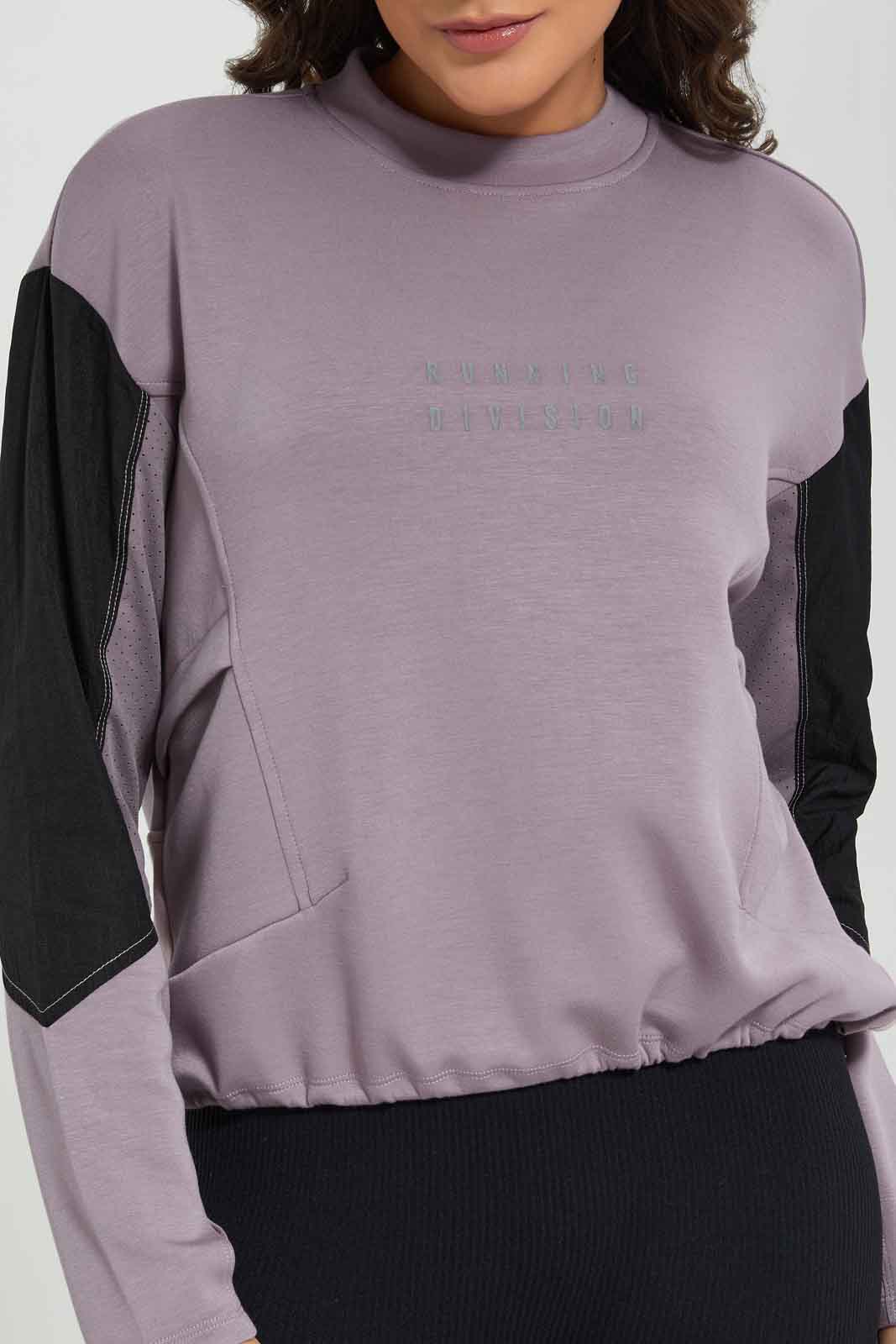 Redtag-Women-Pink-Color-Block-Sweatshirt-Category:Sweatshirts,-Colour:Apricot,-Deals:New-In,-Filter:Women's-Clothing,-New-In-Women-APL,-Non-Sale,-Section:Women,-W22B,-Women-Sweatshirts-Women's-