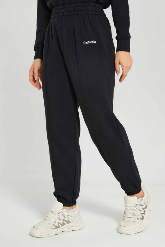 Redtag-Women-Black-Pintuck-Jogger-Category:Joggers,-Colour:Black,-Deals:New-In,-Dept:Ladieswear,-Filter:Women's-Clothing,-New-In-Women-APL,-Non-Sale,-Section:Women,-W22B,-Women-Joggers-Women's-