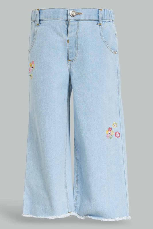 Redtag-Girls-Blue-Straight-Fit-Floral-Embroidery-Jeans-Category:Jeans,-Colour:Blue,-Deals:New-In,-Dept:Girls,-Filter:Infant-Girls-(3-to-24-Mths),-ING-Jeans,-New-In-ING-APL,-Non-Sale,-S23A,-Section:Girls-(0-to-14Yrs)-Infant-Girls-