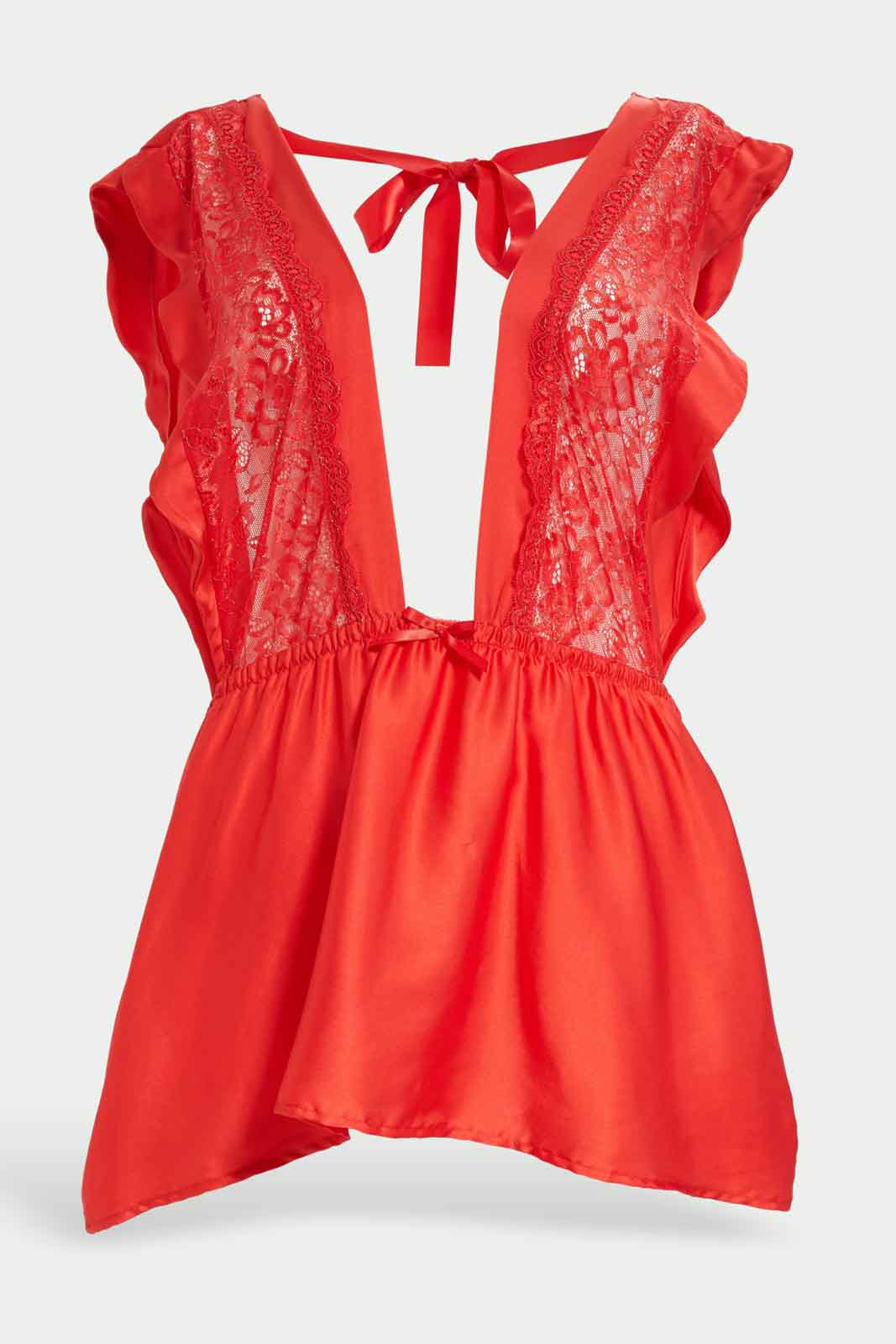 Redtag-Women-Luscious-Red-Plain-Babydoll-With-Thong-Category:Babydolls,-Colour:Red,-Deals:New-In,-Dept:Ladieswear,-Filter:Women's-Clothing,-New-In-Women-APL,-Non-Sale,-S23A,-Section:Women,-Women-Babydolls--