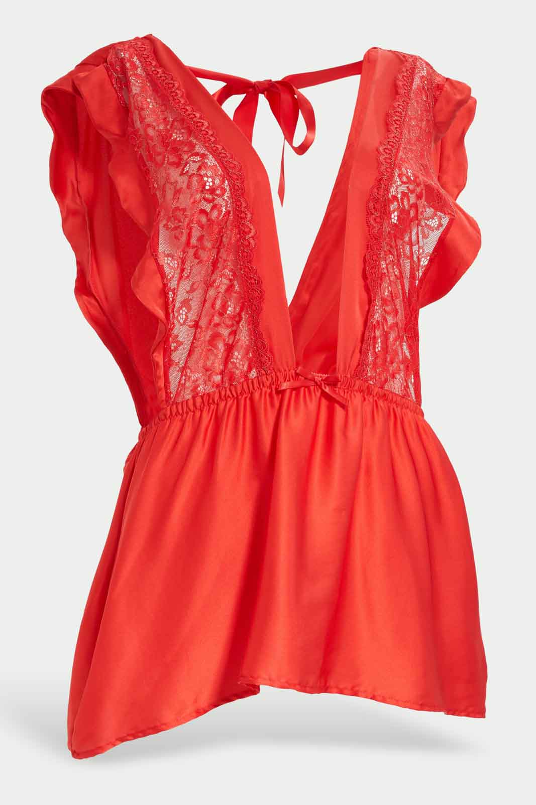 Redtag-Women-Luscious-Red-Plain-Babydoll-With-Thong-Category:Babydolls,-Colour:Red,-Deals:New-In,-Dept:Ladieswear,-Filter:Women's-Clothing,-New-In-Women-APL,-Non-Sale,-S23A,-Section:Women,-Women-Babydolls--