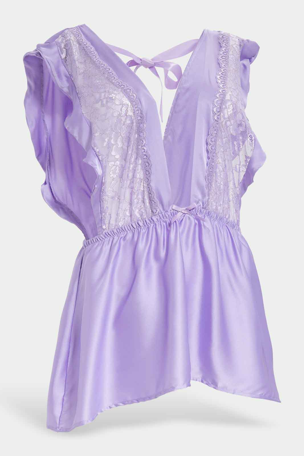 Redtag-Women-Digital-Lavender-Plain-Babydoll-With-Thong-Category:Babydolls,-Colour:Lilac,-Deals:New-In,-Dept:Ladieswear,-Filter:Women's-Clothing,-New-In-Women-APL,-Non-Sale,-S23A,-Section:Women,-Women-Babydolls--