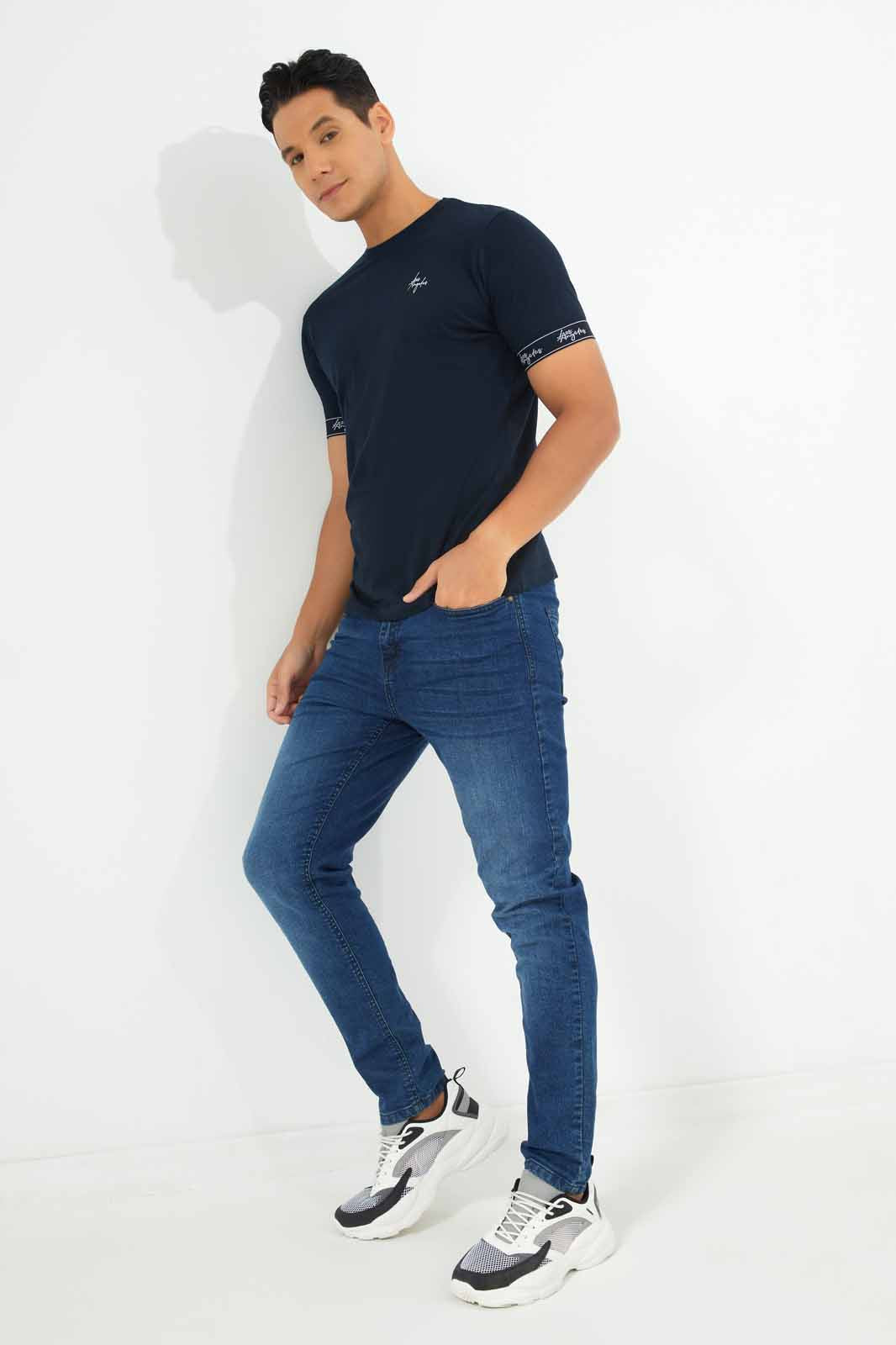 Redtag-Men-Navy-Signature-T-Shirt-Category:T-Shirts,-Colour:Navy,-Deals:New-In,-Dept:Menswear,-Filter:Men's-Clothing,-Men-T-Shirts,-New-In-Men-APL,-Non-Sale,-S23A,-Section:Men-Men's-