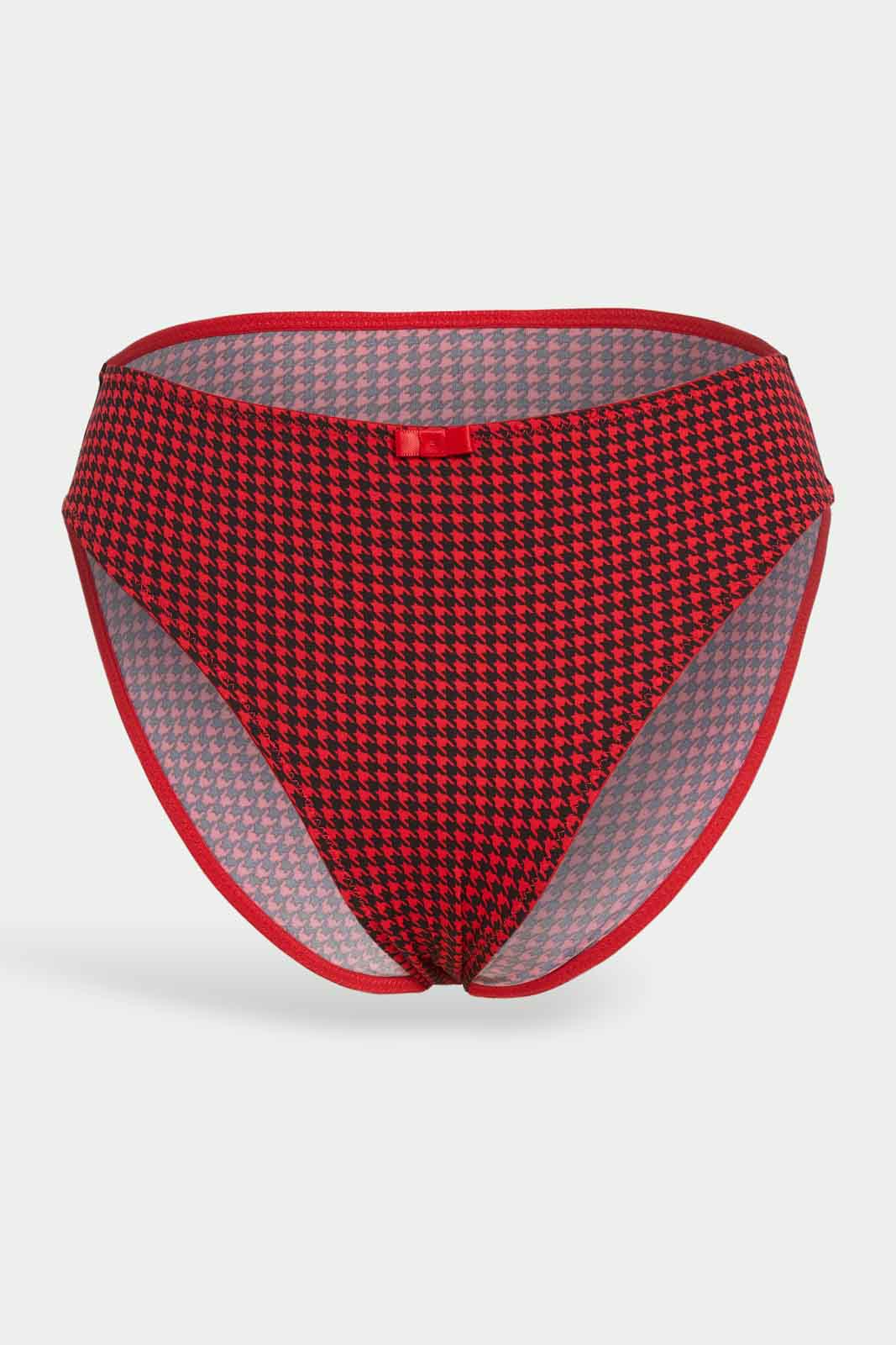 Redtag-Women-Assorted-Houndstooth-Print-2-Solid-Black,-Red/1Print-Hi-Leg-Brief-3-Pack-Category:Briefs,-Colour:Assorted,-Deals:New-In,-Dept:Ladieswear,-Filter:Women's-Clothing,-New-In-Women-APL,-Non-Sale,-S23A,-Section:Women,-Women-Briefs--