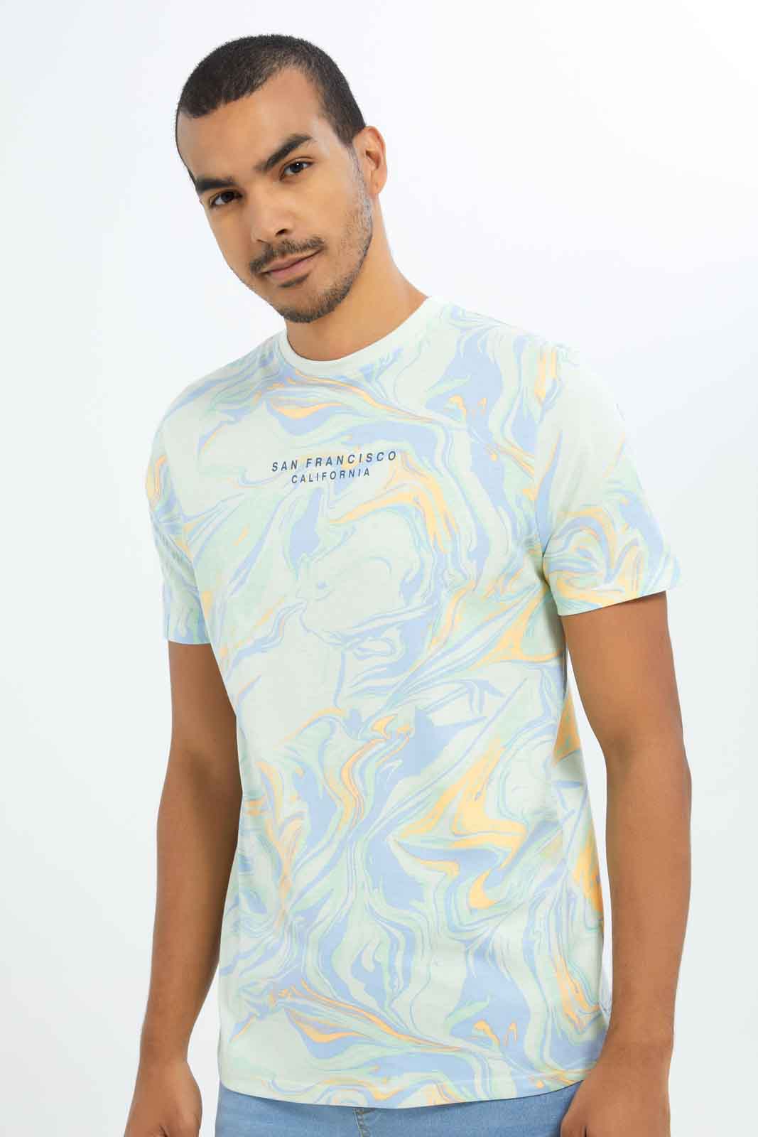 Redtag-Men-Marbel-Print-T-Shirt-Category:T-Shirts,-Colour:Assorted,-Deals:New-In,-Dept:Menswear,-Filter:Men's-Clothing,-Men-T-Shirts,-New-In-Men-APL,-Non-Sale,-S23B,-Section:Men-Men's-