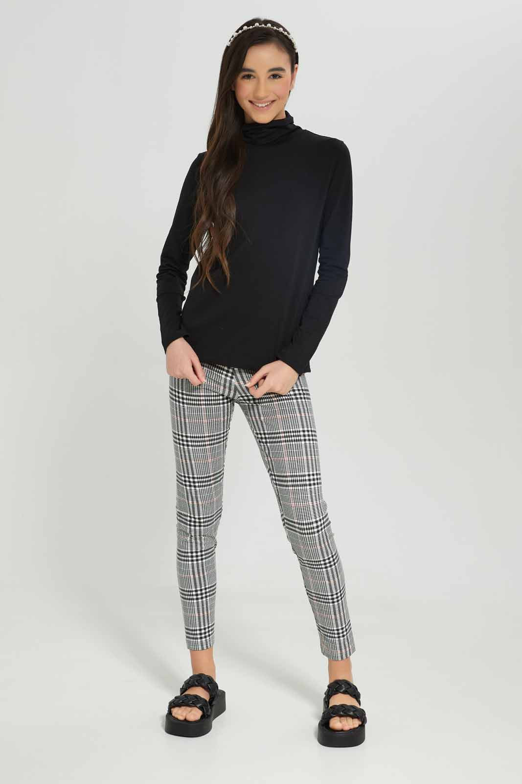 Redtag-Girls-Black-Turtle-Neck-Top-BTS,-Category:T-Shirts,-Colour:Black,-Deals:New-In,-Dept:Girls,-Filter:Senior-Girls-(8-to-14-Yrs),-GSR-T-Shirts,-New-In-GSR-APL,-Non-Sale,-S23A,-Section:Girls-(0-to-14Yrs),-TBL-Senior-Girls-9 to 14 Years