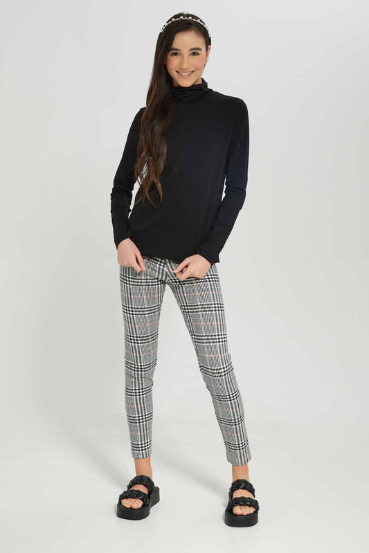 Redtag-Girls-Black-Turtle-Neck-Top-BTS,-Category:T-Shirts,-Colour:Black,-Deals:New-In,-Dept:Girls,-Filter:Senior-Girls-(8-to-14-Yrs),-GSR-T-Shirts,-New-In-GSR-APL,-Non-Sale,-S23A,-Section:Girls-(0-to-14Yrs),-TBL-Senior-Girls-9 to 14 Years