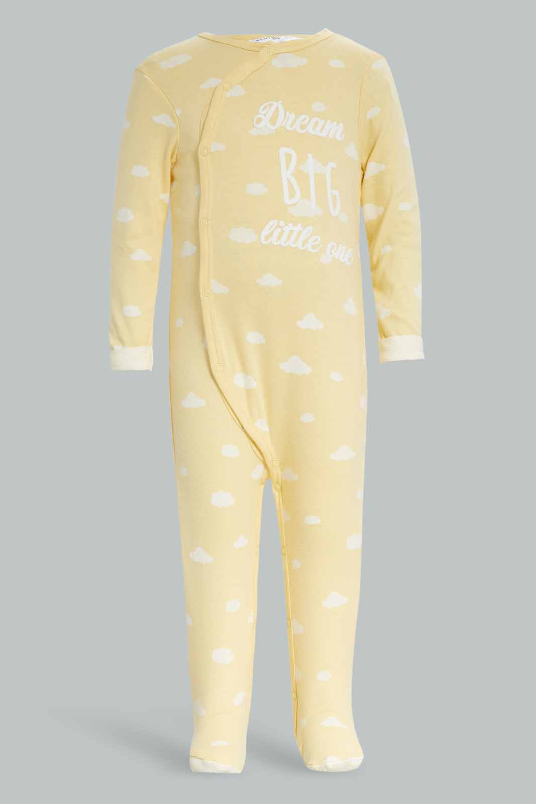 Redtag-Boys-Yellow-Ppe-Plain-Knit-Dress-Category:Sleepsuits,-Colour:Yellow,-Deals:New-In,-Dept:New-Born,-Filter:Baby-(0-to-12-Mths),-NBB-Sleepsuits,-New-In-NBB-APL,-Non-Sale,-S23A,-Section:Boys-(0-to-14Yrs)-Baby-