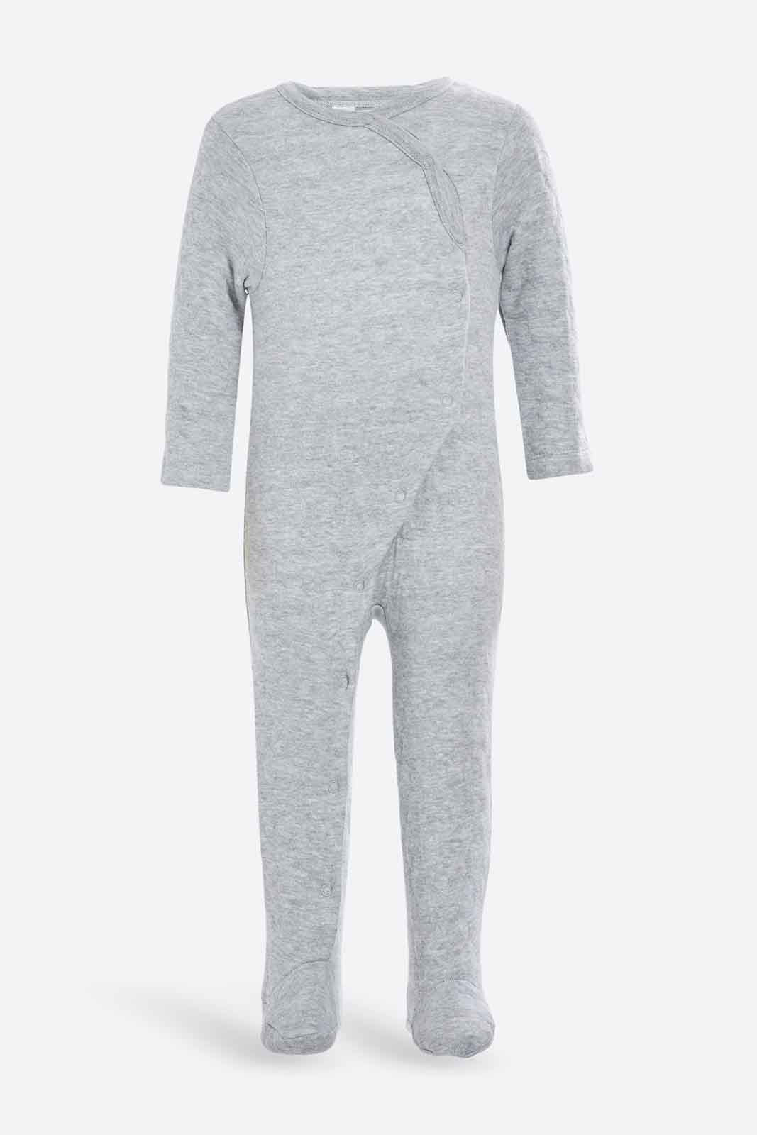 Redtag-Boys-Grey-Plain-Quilted-Sleepsuit-Category:Sleepsuits,-Colour:Grey,-Deals:New-In,-Dept:New-Born,-Filter:Baby-(0-to-12-Mths),-NBB-Sleepsuits,-New-In-NBB-APL,-Non-Sale,-S23A,-Section:Boys-(0-to-14Yrs)-Baby-0 to 12 Months