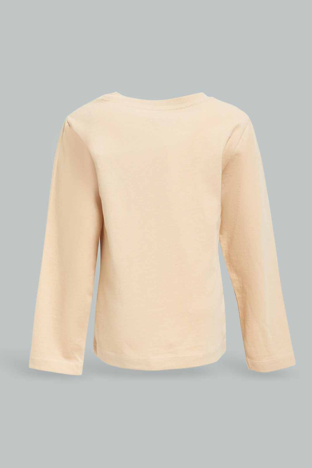 Redtag-Boys-Stone-Safari-Fun-Tiger-Long-Slv-T-Shirt-Category:T-Shirts,-Colour:Beige,-Deals:New-In,-Dept:Boys,-Filter:Infant-Boys-(3-to-24-Mths),-INB-T-Shirts,-New-In-INB-APL,-Non-Sale,-S23A,-Section:Boys-(0-to-14Yrs),-TBL-Infant-Boys-3 to 24 Months