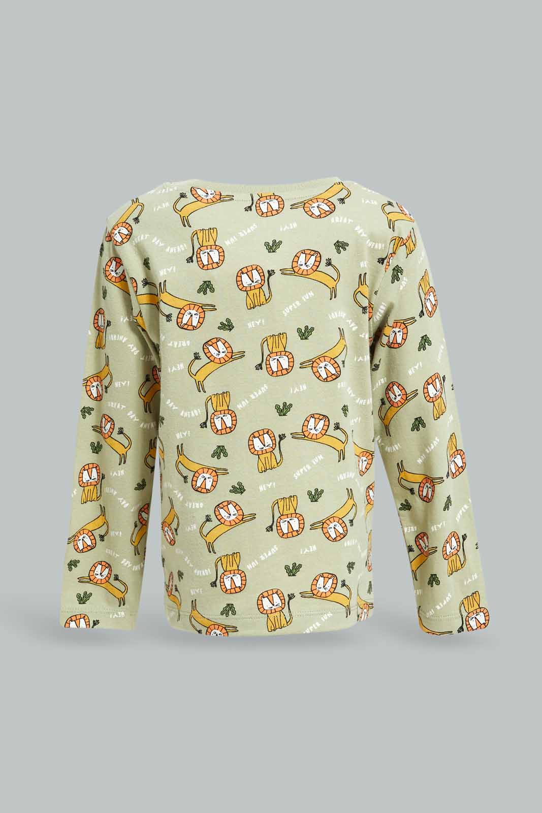 Redtag-Boys-Sage-Aop-Tiger-Ls-T-Shirt-Category:T-Shirts,-Colour:Green,-Deals:New-In,-Dept:Boys,-Filter:Infant-Boys-(3-to-24-Mths),-INB-T-Shirts,-New-In-INB-APL,-Non-Sale,-S23A,-Section:Boys-(0-to-14Yrs),-TBL-Infant-Boys-3 to 24 Months