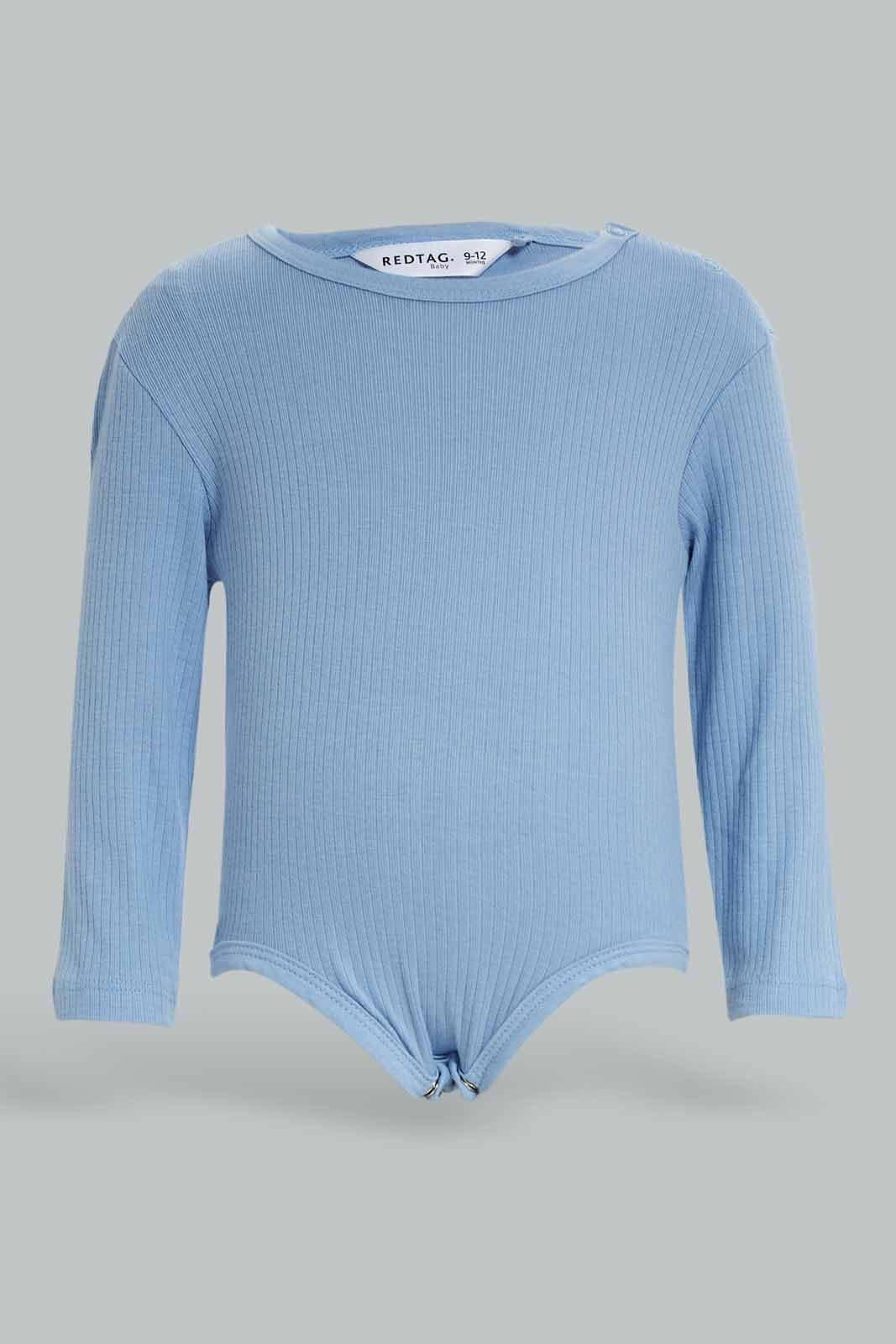 Redtag-Boys-Blue-2-Pc-Rib-Aop-Bodysuit-Category:Bodysuits,-Colour:Blue,-Deals:New-In,-Dept:New-Born,-Filter:Baby-(0-to-12-Mths),-NBB-Bodysuits,-New-In-NBB-APL,-Non-Sale,-S23A,-Section:Boys-(0-to-14Yrs)-Baby-