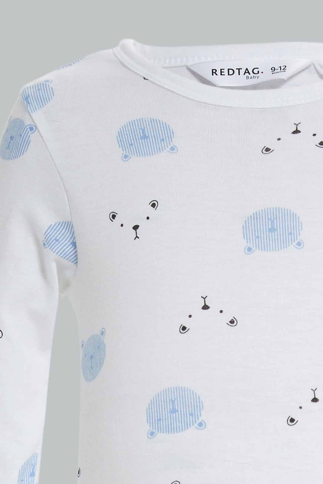 Redtag-Boys-Blue-2-Pc-Rib-Aop-Bodysuit-Category:Bodysuits,-Colour:Blue,-Deals:New-In,-Dept:New-Born,-Filter:Baby-(0-to-12-Mths),-NBB-Bodysuits,-New-In-NBB-APL,-Non-Sale,-S23A,-Section:Boys-(0-to-14Yrs)-Baby-