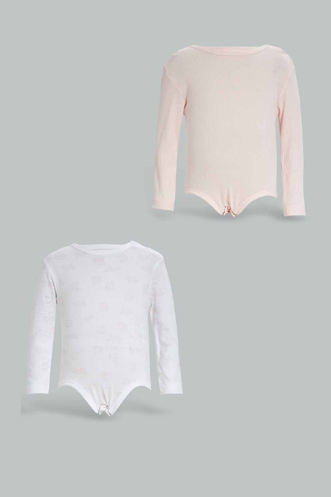 Redtag-Boys-Pink-2-Pc-Rib-Aop-Bodysuit-Category:Bodysuits,-Colour:Apricot,-Deals:New-In,-Dept:New-Born,-Filter:Baby-(0-to-12-Mths),-NBG-Bodysuits,-New-In-NBG-APL,-Non-Sale,-S23A,-Section:Boys-(0-to-14Yrs)-Baby-