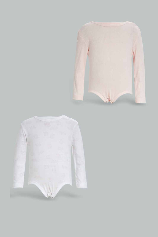 Redtag-Boys-Pink-2-Pc-Rib-Aop-Bodysuit-Category:Bodysuits,-Colour:Apricot,-Deals:New-In,-Dept:New-Born,-Filter:Baby-(0-to-12-Mths),-NBG-Bodysuits,-New-In-NBG-APL,-Non-Sale,-S23A,-Section:Boys-(0-to-14Yrs)-Baby-