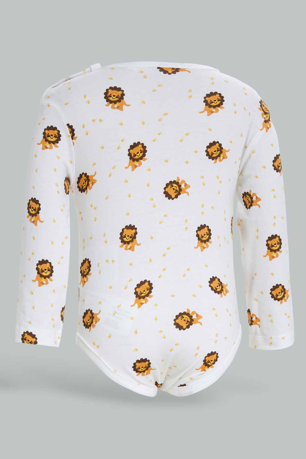 Redtag-Boys-Yellow-2-Pc-Rib-Aop-Bodysuit-Category:Bodysuits,-Colour:Yellow,-Deals:New-In,-Dept:New-Born,-Filter:Baby-(0-to-12-Mths),-NBB-Bodysuits,-New-In-NBB-APL,-Non-Sale,-S23A,-Section:Boys-(0-to-14Yrs)-Baby-