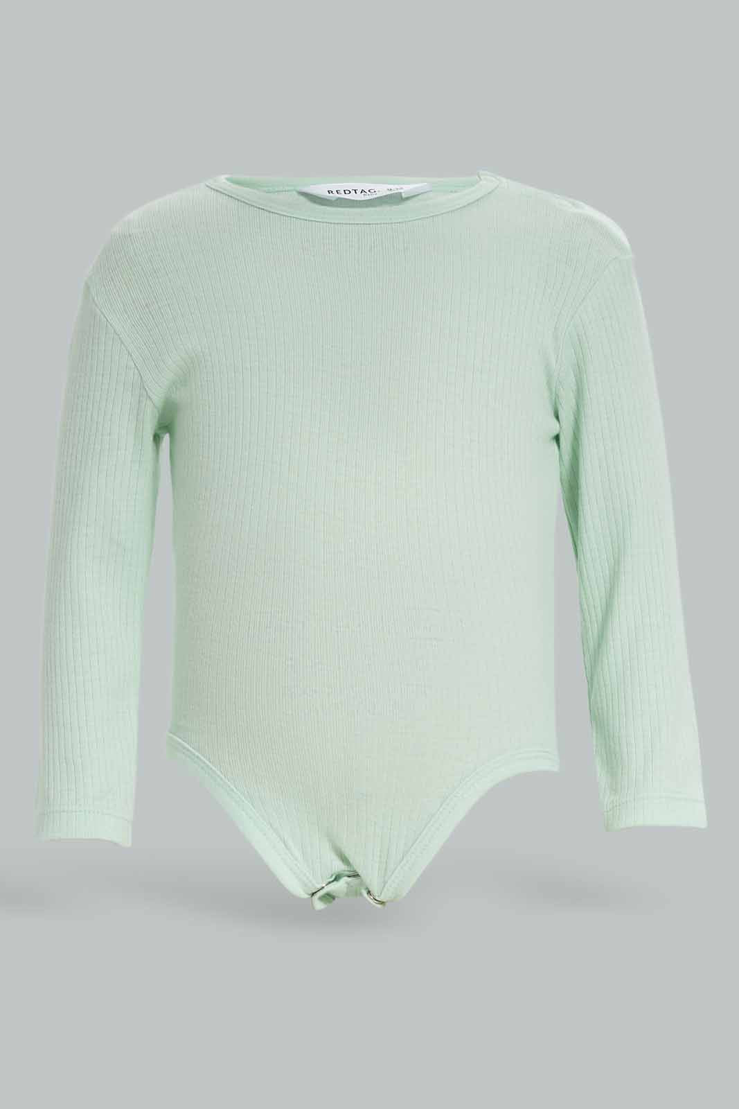 Redtag-Boys-Mint-2-Pc-Rib-Aop-Bodysuit-Category:Bodysuits,-Colour:Mint,-Deals:New-In,-Dept:New-Born,-Filter:Baby-(0-to-12-Mths),-NBB-Bodysuits,-New-In-NBB-APL,-Non-Sale,-S23A,-Section:Boys-(0-to-14Yrs)-Baby-