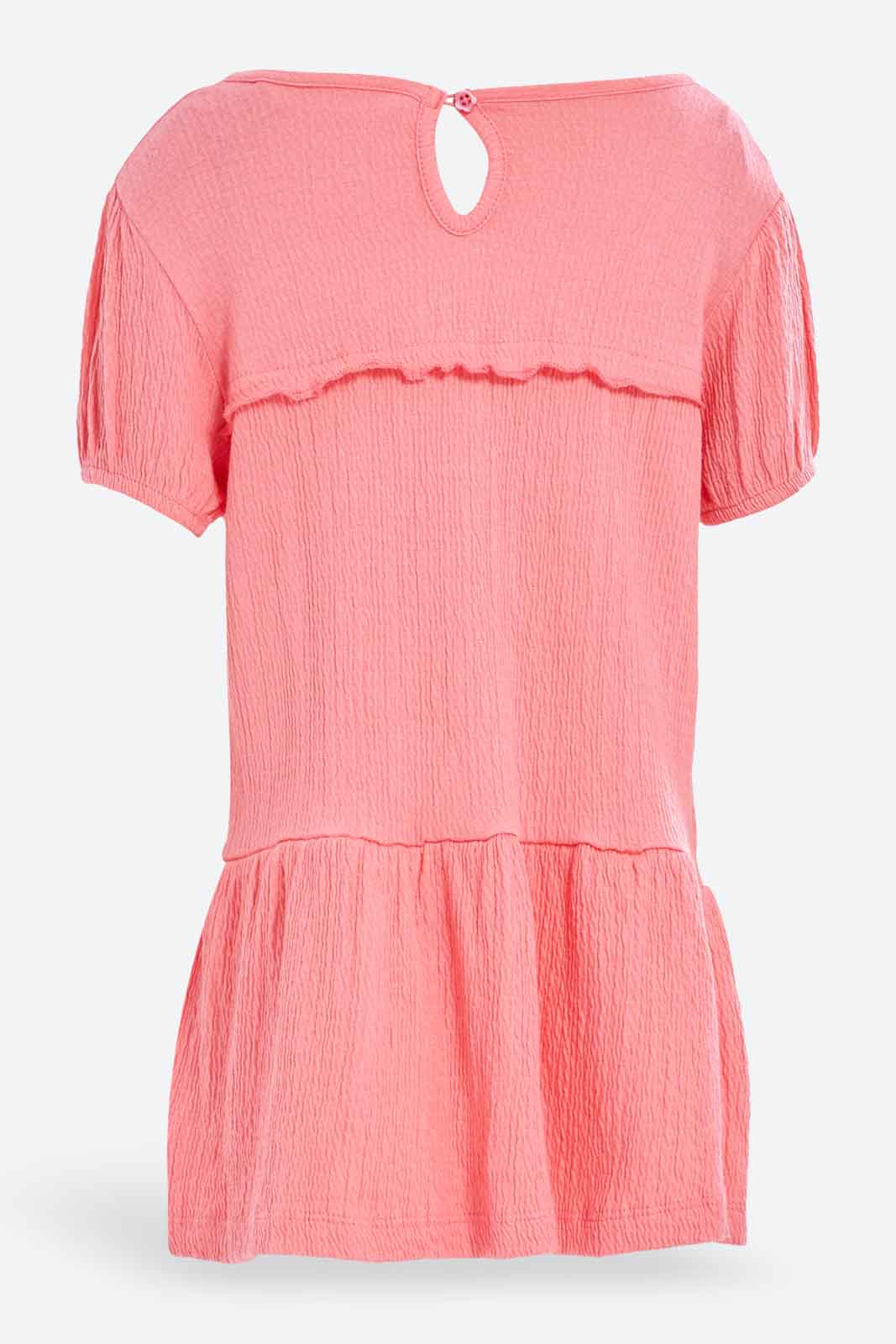 Redtag-Girls-Pink-Solid-Jacquard-Dress-Category:Dresses,-Colour:Apricot,-Deals:New-In,-Dept:Girls,-Filter:Infant-Girls-(3-to-24-Mths),-ING-Dresses,-New-In-ING-APL,-Non-Sale,-S23A,-Section:Girls-(0-to-14Yrs)-Infant-Girls-3 to 24 Months