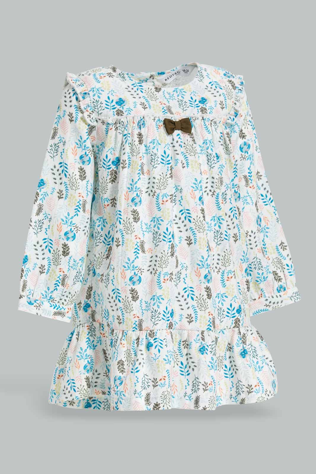 Redtag-Girls-Multicolor-Floral-Print-Dress-Category:Dresses,-Colour:Assorted,-Deals:New-In,-Dept:Girls,-Filter:Infant-Girls-(3-to-24-Mths),-ING-Dresses,-New-In-ING-APL,-Non-Sale,-S23A,-Section:Girls-(0-to-14Yrs)-Infant-Girls-