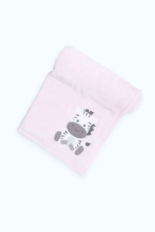 Redtag-Girls-Pink-Solid-Zebra-Coral-Fleece-Blanket-Category:Newborn-Accessories,-Colour:Yellow,-Deals:New-In,-Dept:New-Born,-Filter:Baby-(0-to-12-Mths),-NBG-Newborn-Accessories,-New-In-NBG-APL,-Non-Sale,-S23A,-Section:Boys-(0-to-14Yrs)-Baby-0 to 12 Months