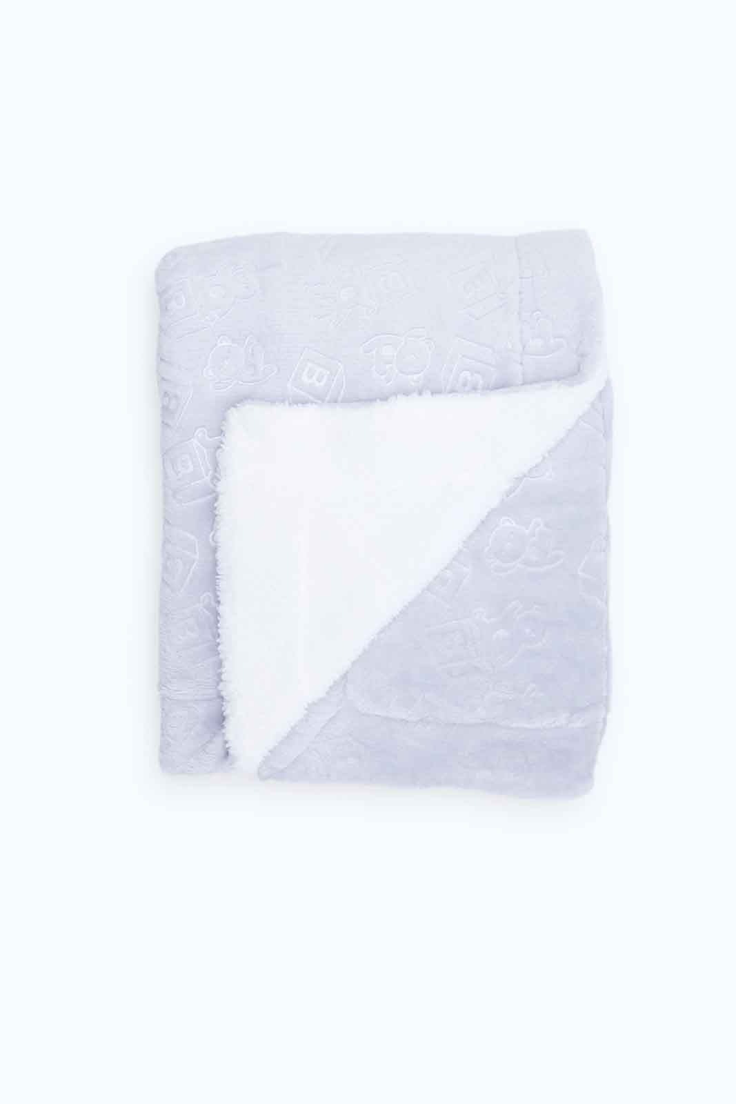 Redtag-Boys-Grey-Aop-Embossed-Fleece-Blanket-Category:Newborn-Accessories,-Colour:Yellow,-Deals:New-In,-Dept:New-Born,-Filter:Baby-(0-to-12-Mths),-NBB-Newborn-Accessories,-New-In-NBB-APL,-Non-Sale,-S23A,-Section:Boys-(0-to-14Yrs)-Baby-0 to 12 Months