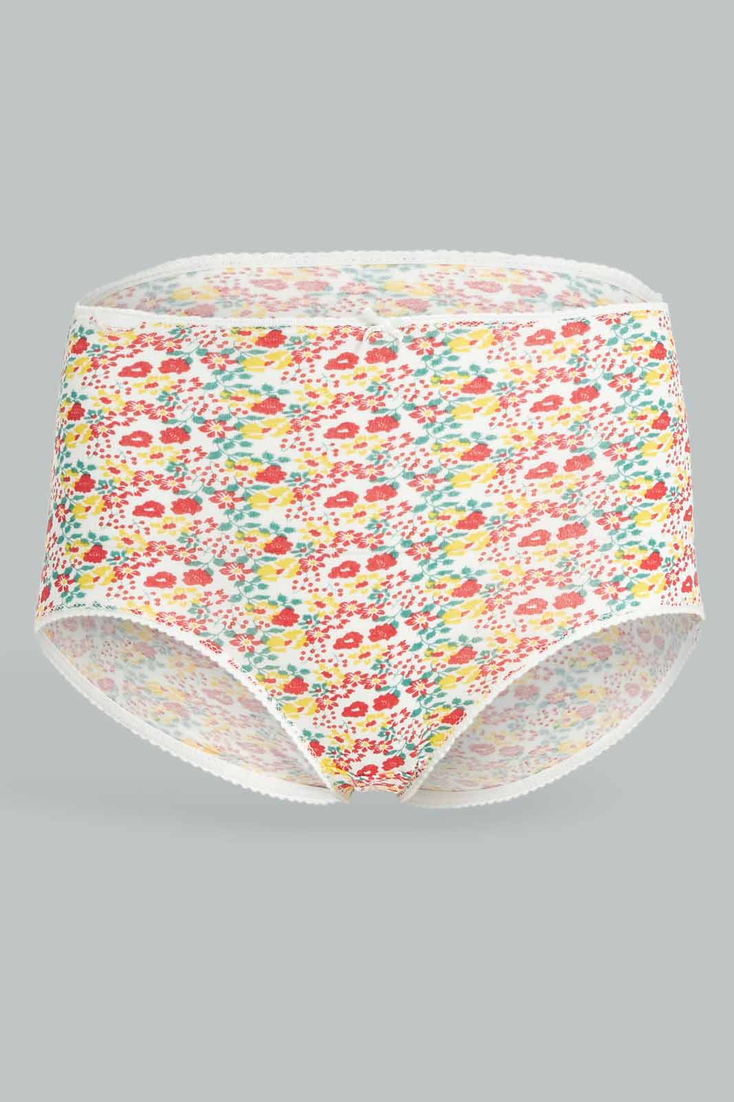 Redtag-Women-Assorted-Print/-Plain-Full-Mama-Briefs(5-Pack)-365,-Category:Briefs,-Colour:Assorted,-Deals:New-In,-Dept:Ladieswear,-Filter:Women's-Clothing,-New-In-Women-APL,-Non-Sale,-Section:Women,-Women-Briefs--