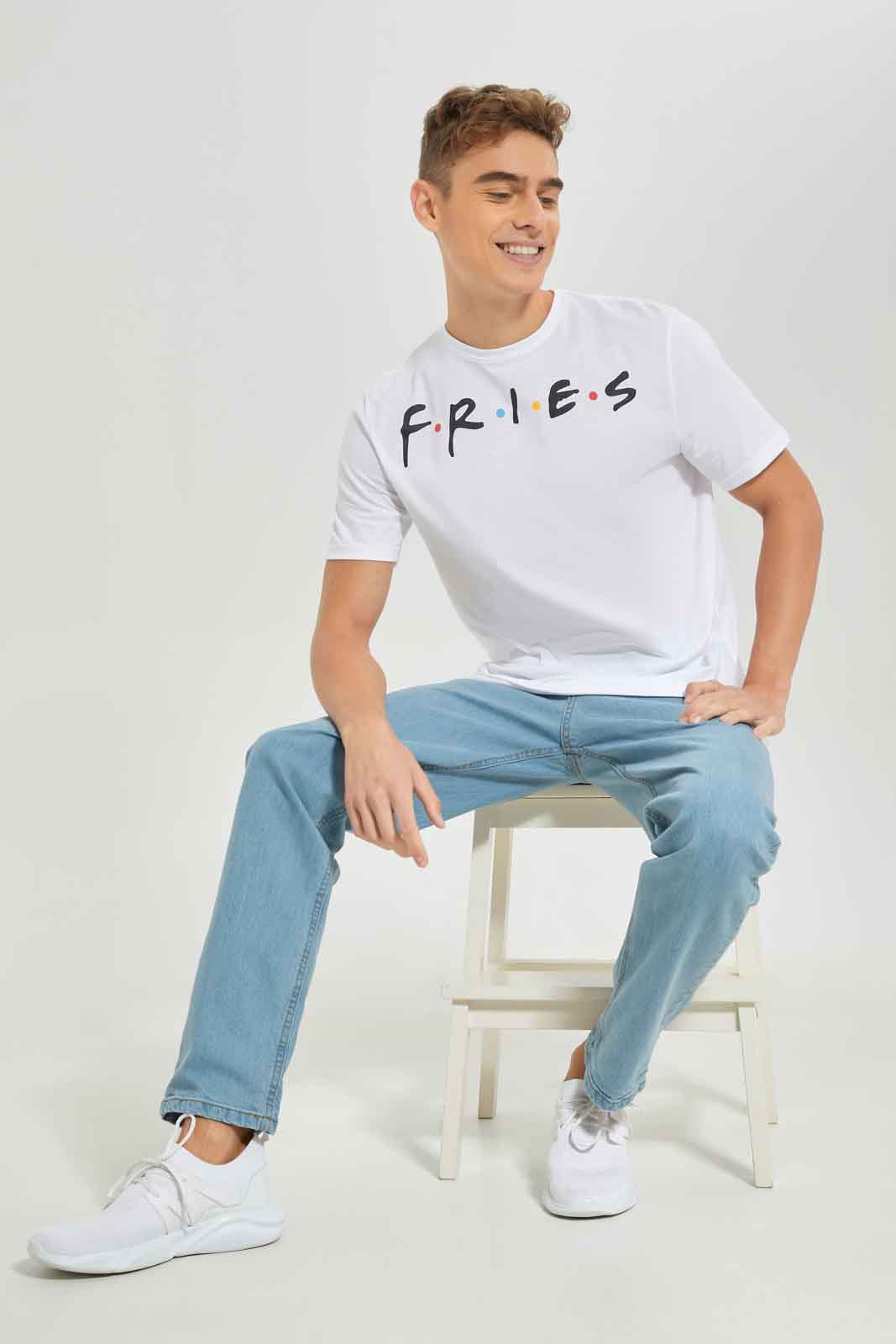Redtag-Men-White-Graphic-T-Shirt-Category:T-Shirts,-Colour:White,-Deals:New-In,-Dept:Menswear,-Filter:Men's-Clothing,-Men-T-Shirts,-New-In-Men-APL,-Non-Sale,-S23A,-Section:Men,-TBL-Men's-