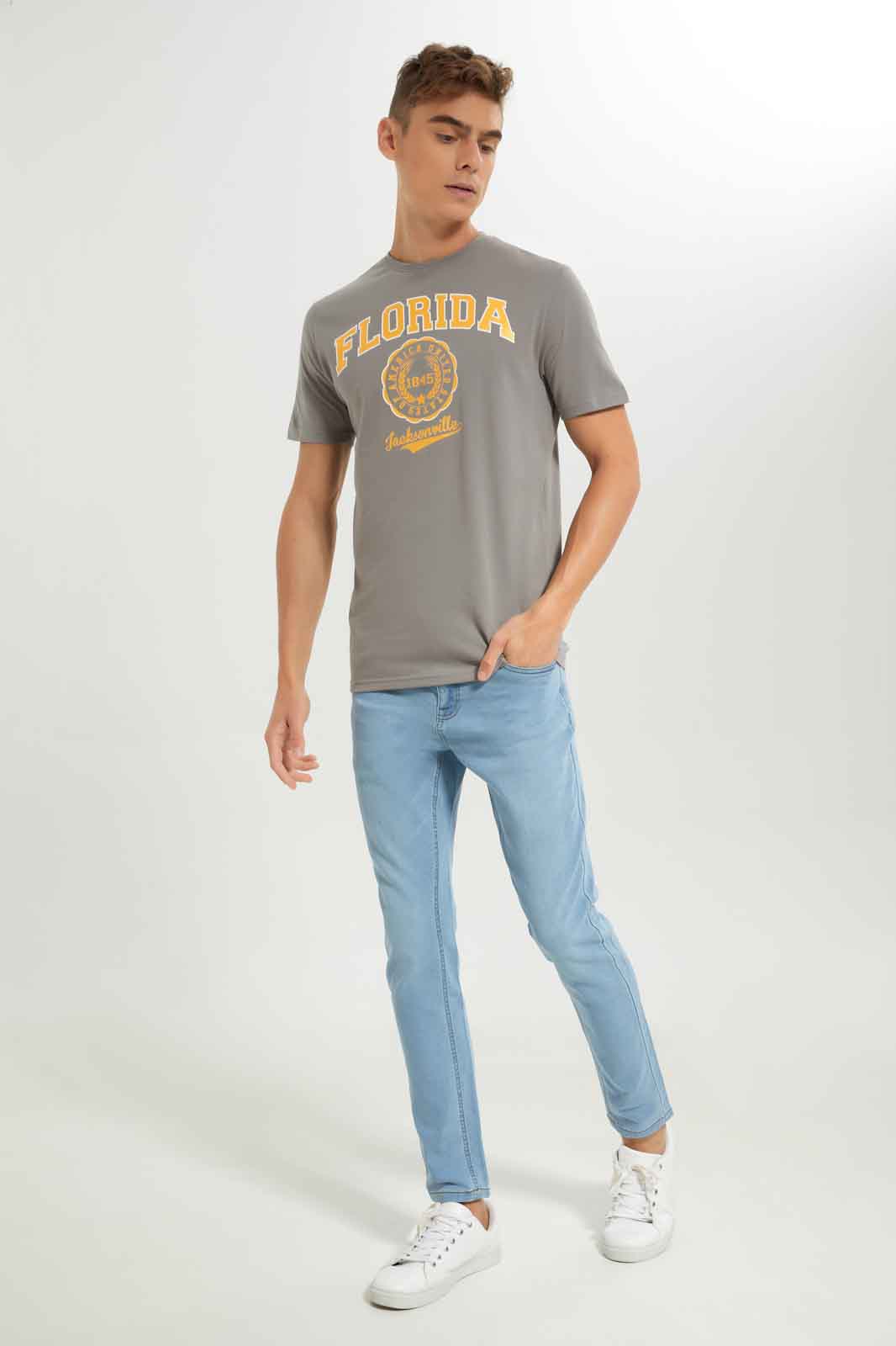 Redtag-Men-Grey-Graphic-T-Shirt-Category:T-Shirts,-Colour:Charcoal,-Deals:New-In,-Dept:Menswear,-Filter:Men's-Clothing,-Men-T-Shirts,-New-In-Men-APL,-Non-Sale,-S23A,-Section:Men,-TBL-Men's-