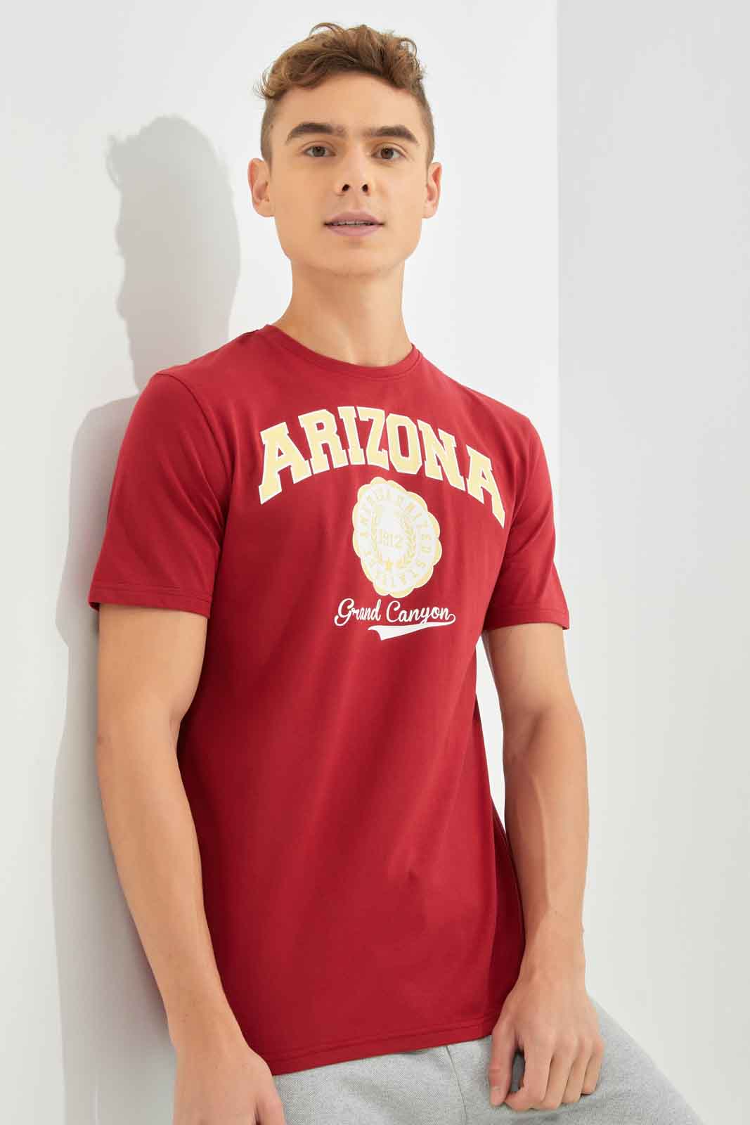Redtag-Men-Red-Graphic-T-Shirt-Category:T-Shirts,-Colour:Red,-Deals:New-In,-Dept:Menswear,-Filter:Men's-Clothing,-Men-T-Shirts,-New-In-Men-APL,-Non-Sale,-S23A,-Section:Men,-TBL-Men's-