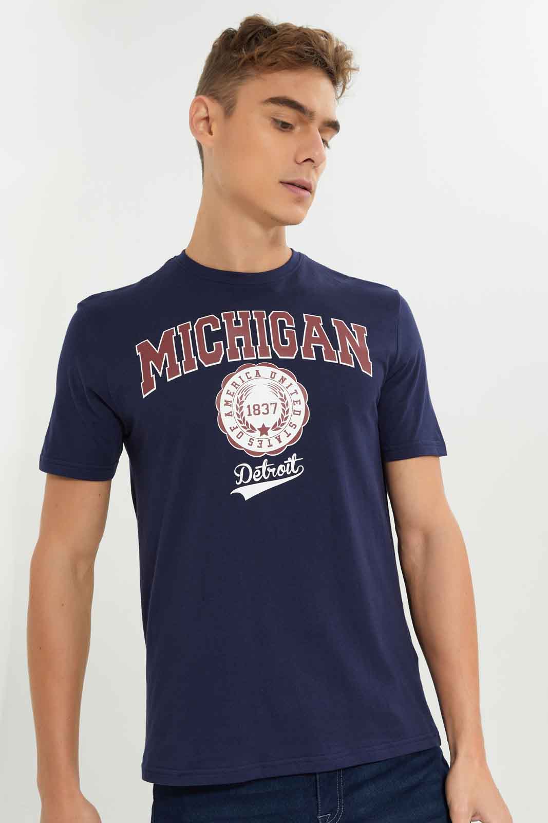 Redtag-Men-Navy-Graphic-T-Shirt-Category:T-Shirts,-Colour:Navy,-Deals:New-In,-Dept:Menswear,-Filter:Men's-Clothing,-Men-T-Shirts,-New-In-Men-APL,-Non-Sale,-S23A,-Section:Men,-TBL-Men's-