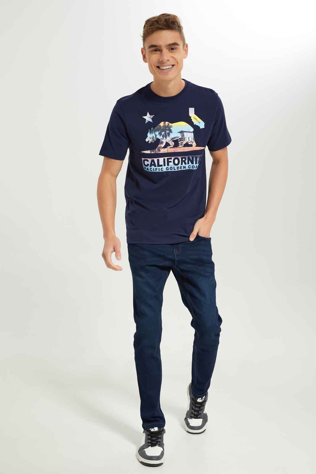 Redtag-Men-Navy-Graphic-T-Shirt-Category:T-Shirts,-Colour:Navy,-Deals:New-In,-Dept:Menswear,-Filter:Men's-Clothing,-Men-T-Shirts,-New-In-Men-APL,-Non-Sale,-S23A,-Section:Men,-TBL-Men's-
