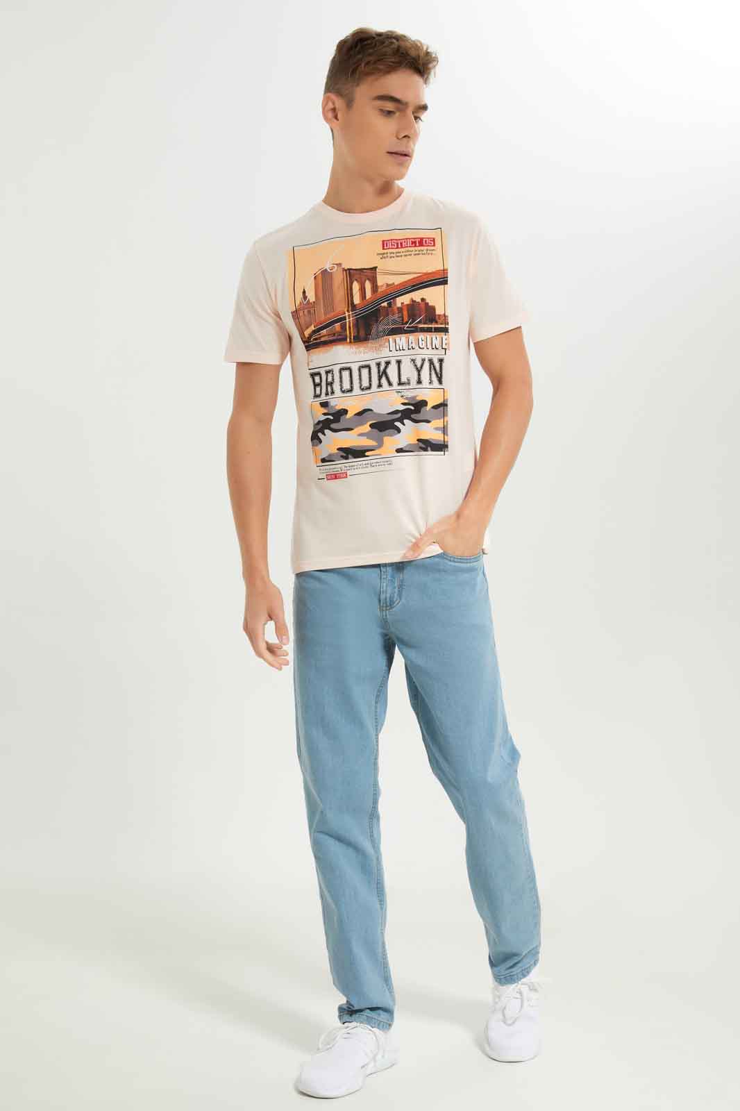 Redtag-Men-Orange-Graphic-T-Shirt-Category:T-Shirts,-Colour:Orange,-Deals:New-In,-Dept:Menswear,-Filter:Men's-Clothing,-Men-T-Shirts,-New-In-Men-APL,-Non-Sale,-S23A,-Section:Men,-TBL-Men's-