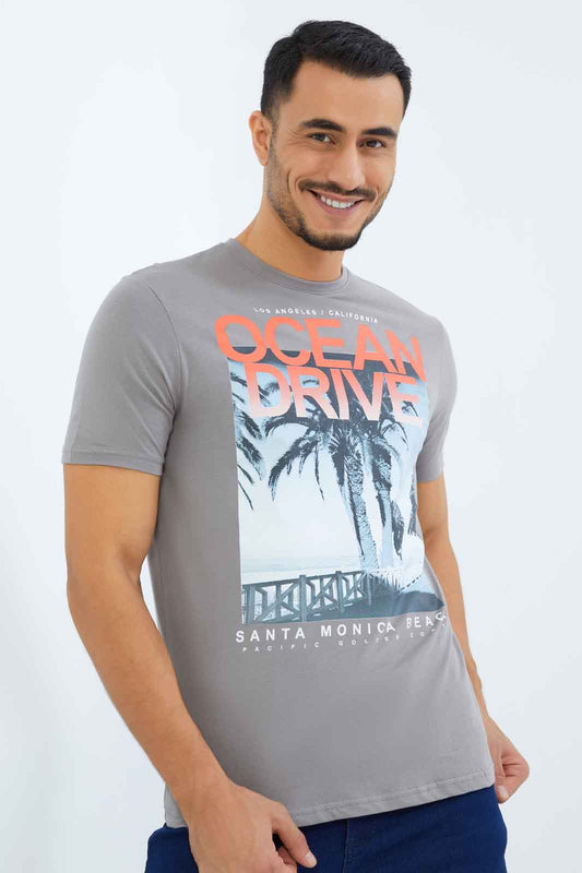 Redtag-Men-Grey-Graphic-T-Shirt-Category:T-Shirts,-Colour:Charcoal,-Deals:New-In,-Dept:Menswear,-Filter:Men's-Clothing,-Men-T-Shirts,-New-In-Men-APL,-Non-Sale,-S23A,-Section:Men,-TBL-Men's-