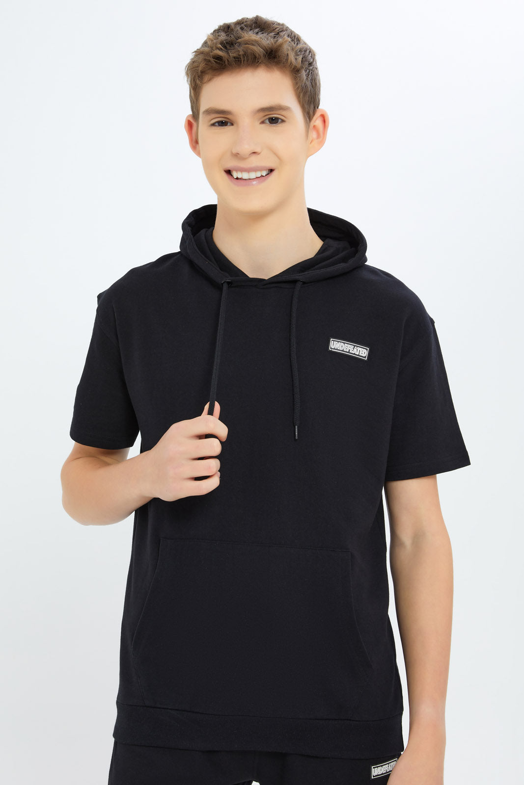 Redtag-Boys-Black-S/S-Lounge-Wear-Hoody-Sweatshirt-BSR-Sweatshirts,-Category:Sweatshirts,-Colour:Black,-Deals:New-In,-Dept:Boys,-Filter:Senior-Boys-(8-to-14-Yrs),-New-In-BSR-APL,-Non-Sale,-S23B,-Section:Boys-(0-to-14Yrs)-Senior-Boys-9 to 14 Years