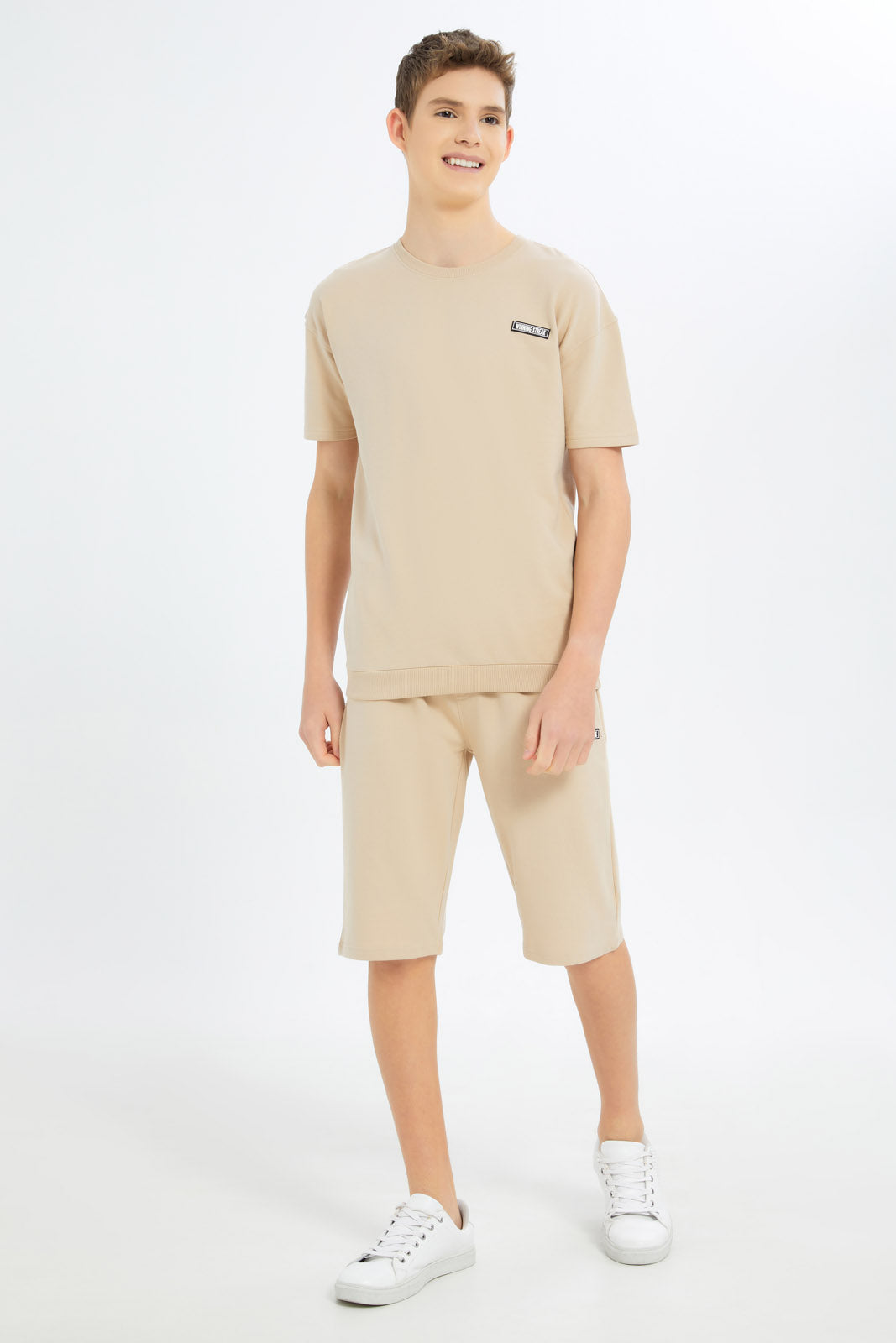 Redtag-Boys-Beige-S/S-Lounge-Wear-Crewneck-Sweatshirt-BSR-Sweatshirts,-Category:Sweatshirts,-Colour:Beige,-Deals:New-In,-Dept:Boys,-Filter:Senior-Boys-(8-to-14-Yrs),-New-In-BSR-APL,-Non-Sale,-S23B,-Section:Boys-(0-to-14Yrs)-Senior-Boys-9 to 14 Years