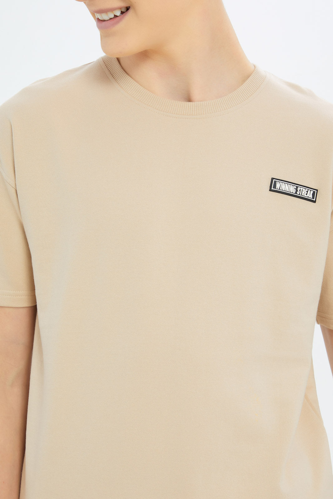 Redtag-Boys-Beige-S/S-Lounge-Wear-Crewneck-Sweatshirt-BSR-Sweatshirts,-Category:Sweatshirts,-Colour:Beige,-Deals:New-In,-Dept:Boys,-Filter:Senior-Boys-(8-to-14-Yrs),-New-In-BSR-APL,-Non-Sale,-S23B,-Section:Boys-(0-to-14Yrs)-Senior-Boys-9 to 14 Years