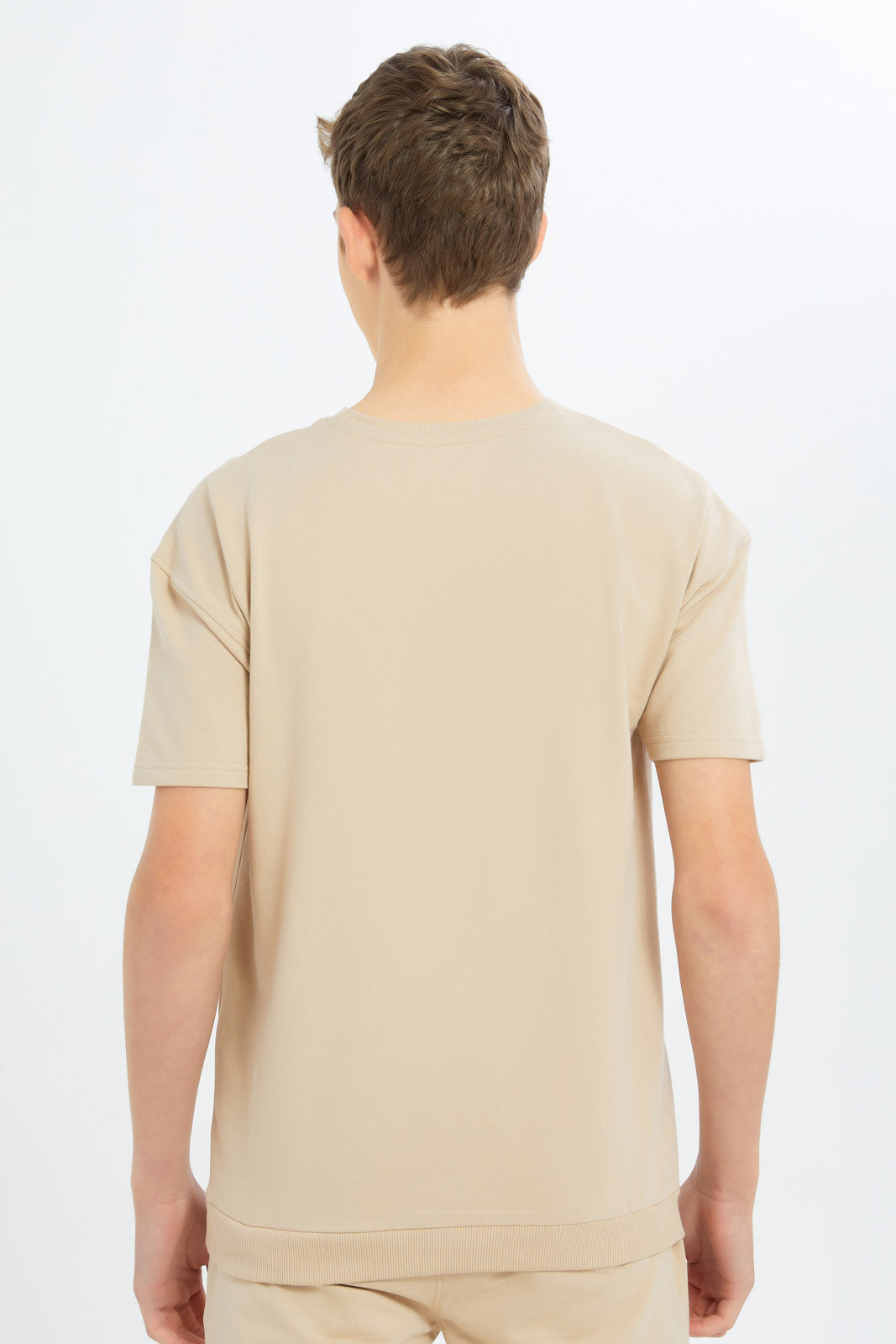 Redtag-Boys-Beige-S/S-Lounge-Wear-Crewneck-Sweatshirt-BSR-Sweatshirts,-Category:Sweatshirts,-Colour:Beige,-Deals:New-In,-Dept:Boys,-Filter:Senior-Boys-(8-to-14-Yrs),-New-In-BSR-APL,-Non-Sale,-S23B,-Section:Boys-(0-to-14Yrs)-Senior-Boys-9 to 14 Years