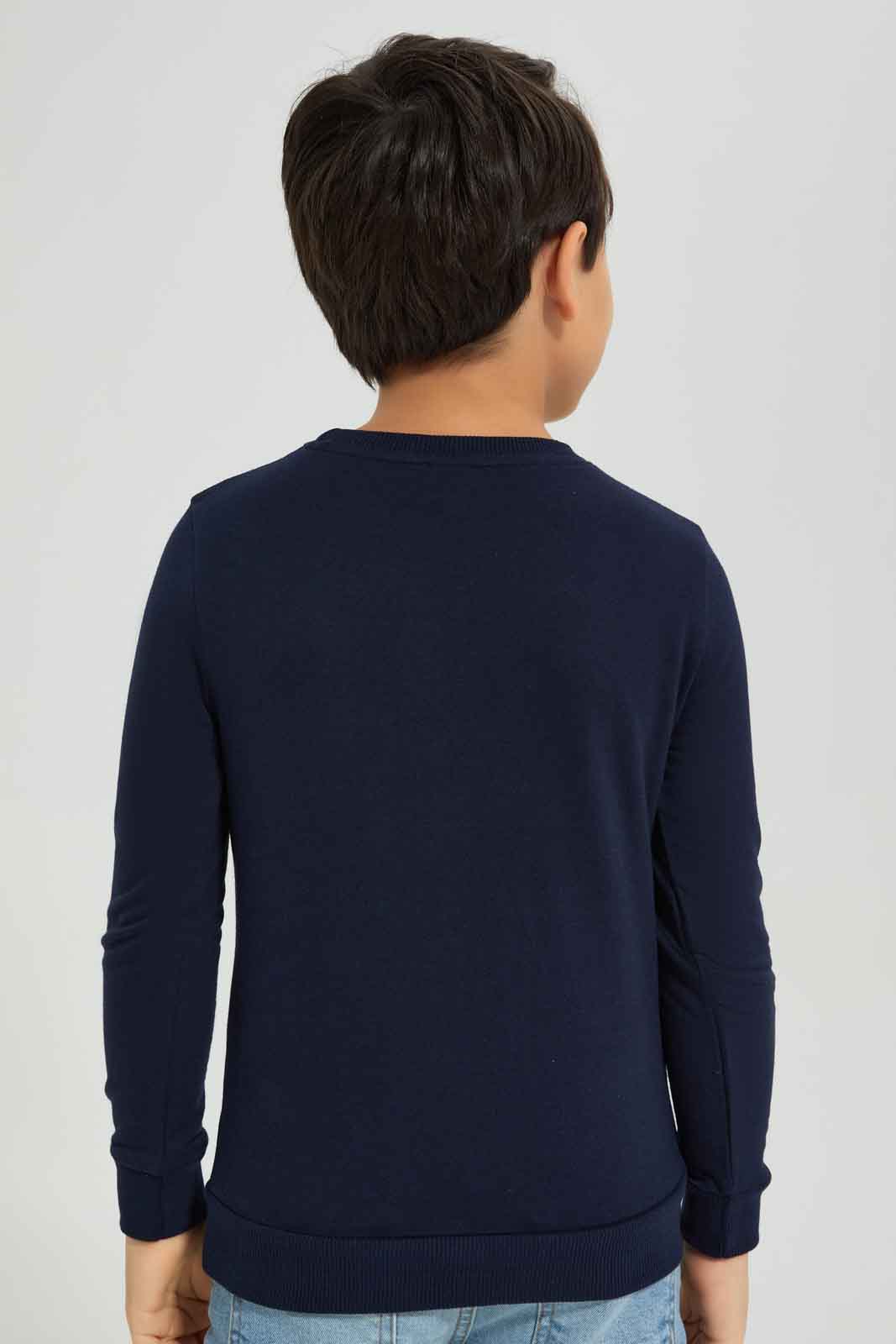 Redtag-Boys-Blue-Batman-Crew-Neck-Sweatshirt-BOY-Sweatshirts,-Category:Sweatshirts,-CHA,-Colour:Blue,-Deals:New-In,-Dept:Boys,-Filter:Boys-(2-to-8-Yrs),-New-In-BOY-APL,-Non-Sale,-S23A,-Section:Boys-(0-to-14Yrs)-Boys-2 to 8 Years