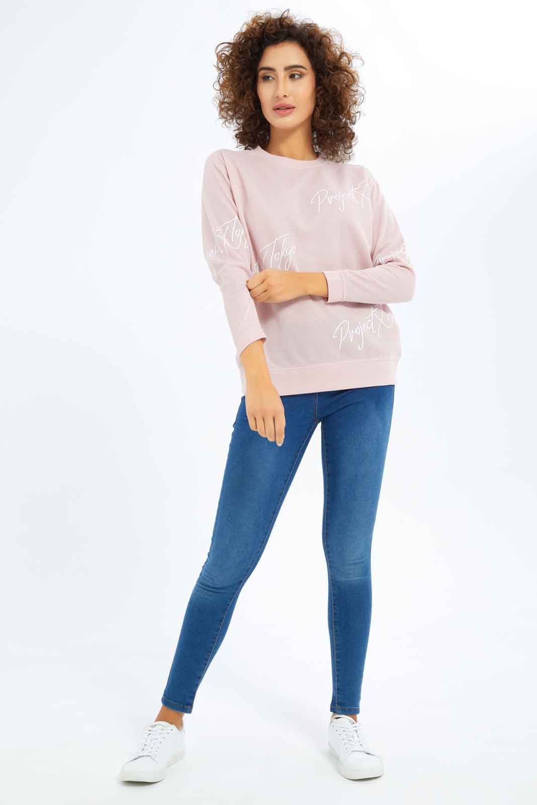 Redtag-Women-Pink-Alover-Printed-Long-Sleeve-T-Shirt-Category:T-Shirts,-Colour:Apricot,-Deals:New-In,-Dept:Ladieswear,-Filter:Women's-Clothing,-New-In-Women-APL,-Non-Sale,-S23A,-Section:Women,-Women-T-Shirts-Women's-
