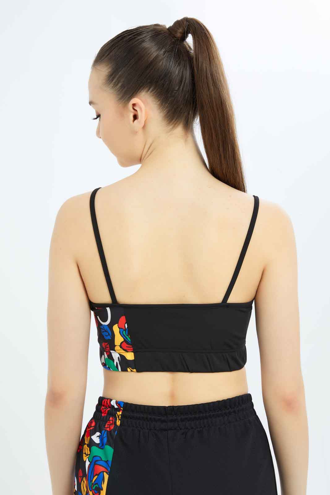 Redtag-Women-Black-Strappy-Sports-Bra-With-Placement-Print-Category:T-Shirts,-Colour:Black,-Deals:New-In,-Dept:Ladieswear,-Filter:Women's-Clothing,-New-In-Women-APL,-Non-Sale,-S23A,-Section:Women,-Women-T-Shirts-Women's-