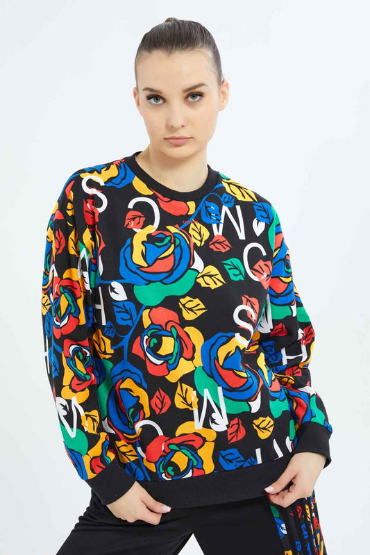 Redtag-Women-Allover-Printed-Long-Sleeve-Sweatshirt-Category:Sweatshirts,-Colour:Assorted,-Deals:New-In,-Dept:Ladieswear,-Filter:Women's-Clothing,-New-In-Women-APL,-Non-Sale,-S23A,-Section:Women,-Women-Sweatshirts-Women's-