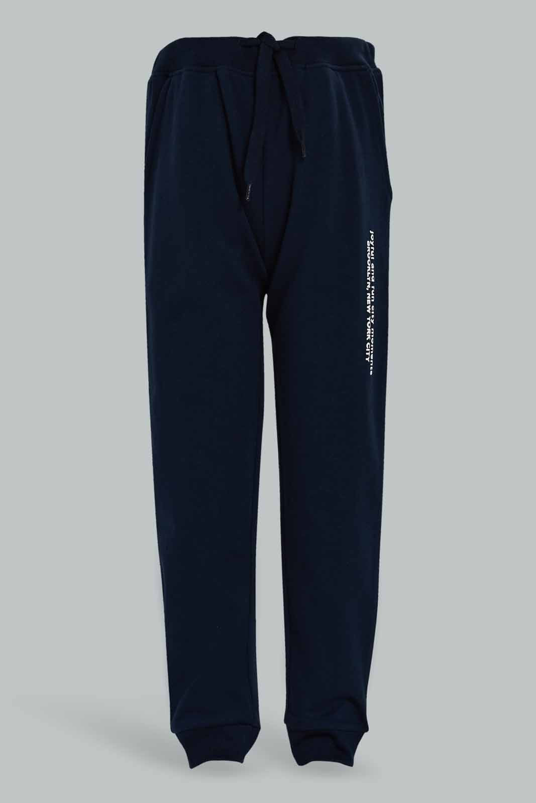 Redtag-Boys-Navy-Jogpant-With-Print-BOY-Joggers,-Category:Joggers,-Colour:Navy,-Deals:New-In,-Dept:Boys,-Filter:Boys-(2-to-8-Yrs),-New-In-BOY-APL,-Non-Sale,-S23A,-Section:Boys-(0-to-14Yrs),-TBL-Boys-2 to 8 Years