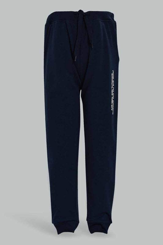 Redtag-Boys-Navy-Jogpant-With-Print-BOY-Joggers,-Category:Joggers,-Colour:Navy,-Deals:New-In,-Dept:Boys,-Filter:Boys-(2-to-8-Yrs),-New-In-BOY-APL,-Non-Sale,-S23A,-Section:Boys-(0-to-14Yrs),-TBL-Boys-2 to 8 Years