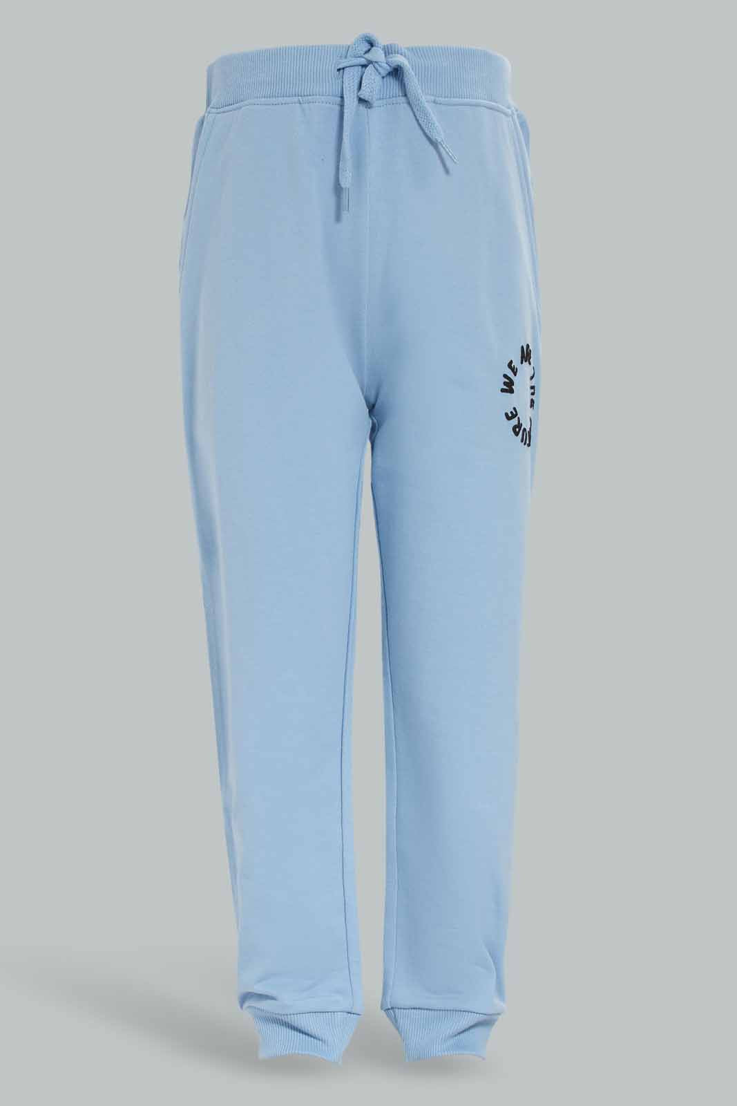 Redtag-Boys--Blue-Jogpant-With-Print-BOY-Joggers,-Category:Joggers,-Colour:Blue,-Deals:New-In,-Dept:Boys,-Filter:Boys-(2-to-8-Yrs),-New-In-BOY-APL,-Non-Sale,-S23A,-Section:Boys-(0-to-14Yrs),-TBL-Boys-2 to 8 Years