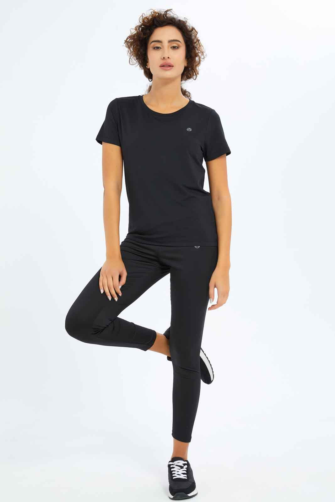 Redtag-Women-Black-Performance-Fabric-Active-With-Placement-Print-Category:Joggers,-Colour:Black,-Deals:2-FOR-69,-Deals:New-In,-Dept:Ladieswear,-Filter:Women's-Clothing,-New-In-Women-APL,-Non-Sale,-S23A,-Section:Women,-Women-Joggers-Women's-