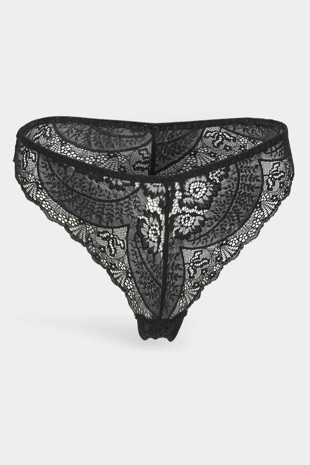 Redtag-Women-Core-Lace-Thong-Black-Category:Briefs,-Colour:Black,-Deals:New-In,-Dept:Ladieswear,-Filter:Women's-Clothing,-New-In-Women-APL,-Non-Sale,-S23A,-Section:Women,-Women-Briefs--