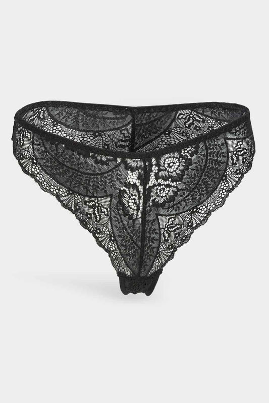 Redtag-Women-Core-Lace-Thong-Black-Category:Briefs,-Colour:Black,-Deals:New-In,-Dept:Ladieswear,-Filter:Women's-Clothing,-New-In-Women-APL,-Non-Sale,-S23A,-Section:Women,-Women-Briefs--