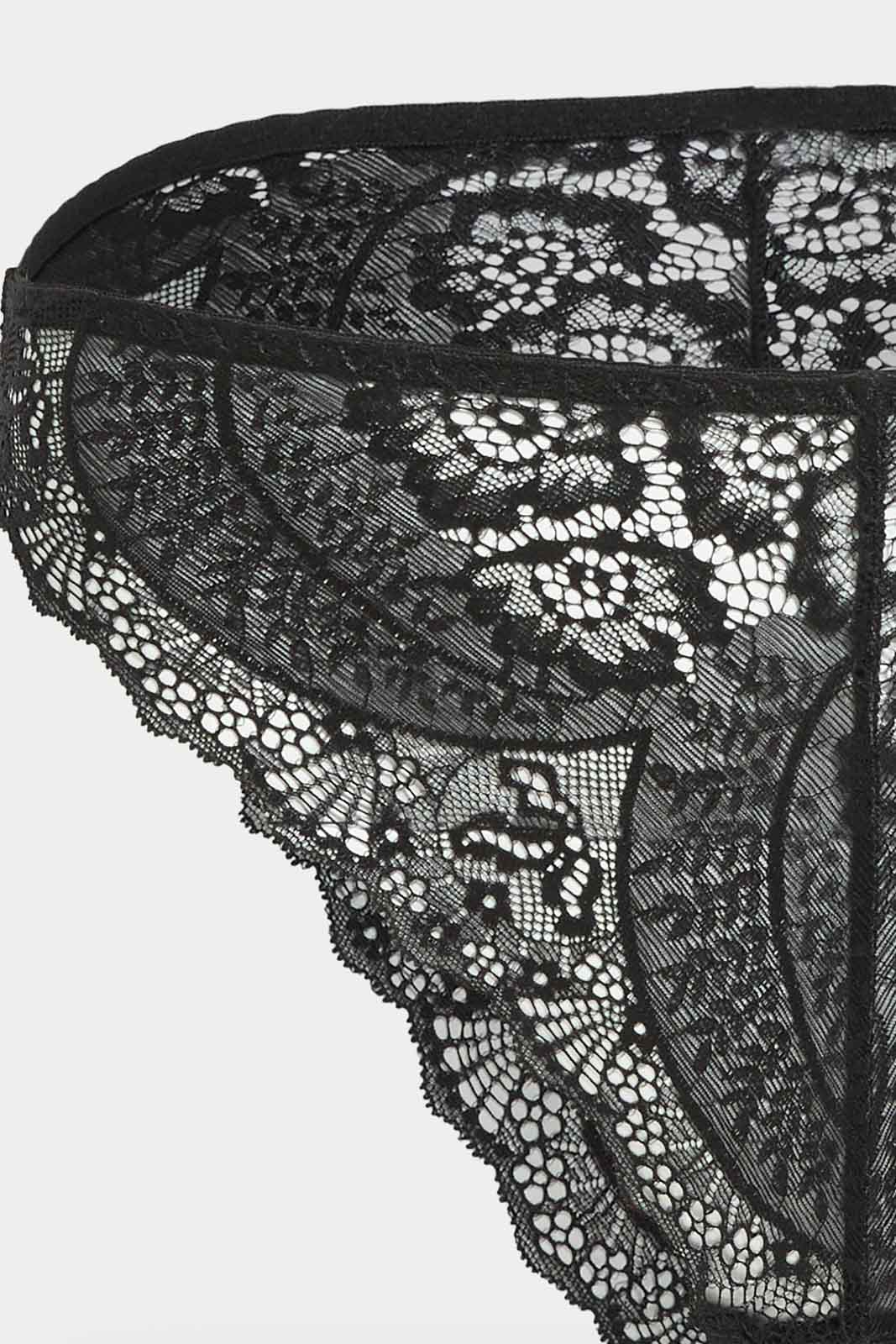 Redtag-Women-Core-Lace-High-Leg-Black-Category:Briefs,-Colour:Black,-Deals:New-In,-Dept:Ladieswear,-Filter:Women's-Clothing,-New-In-Women-APL,-Non-Sale,-S23A,-Section:Women,-Women-Briefs--