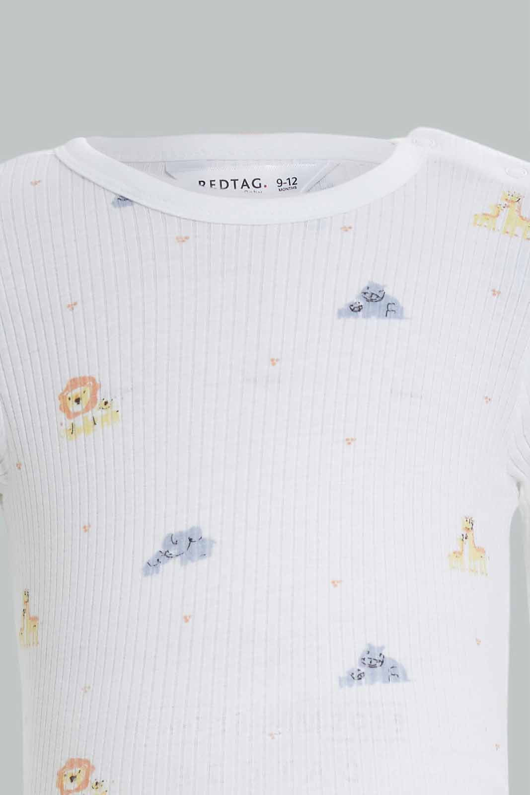 Redtag-White-1-Piece-Bodysuit-+-1-Pyjama-Pants---Set-Category:Sleepsuits,-Colour:Apricot,-Deals:New-In,-Dept:New-Born,-Filter:Baby-(0-to-12-Mths),-NBF-Sleepsuits,-New-In-NBF-APL,-Non-Sale,-S23A,-Section:Boys-(0-to-14Yrs)-Baby-